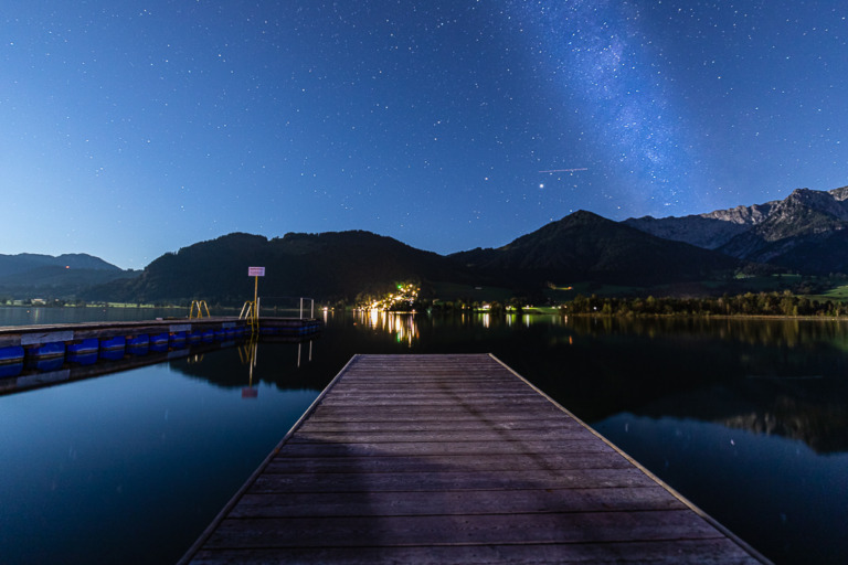 Milchstraße am Walchsee, Österreich